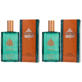 Aspen by Coty front packaging showing bottle and label, clear branding benefit