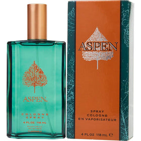 Aspen by Coty bottle in hand being sprayed, demonstrates easy application and freshness