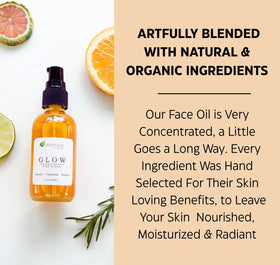Aspen Kay Naturals model applying oil on cheek showing dewy, natural radiance