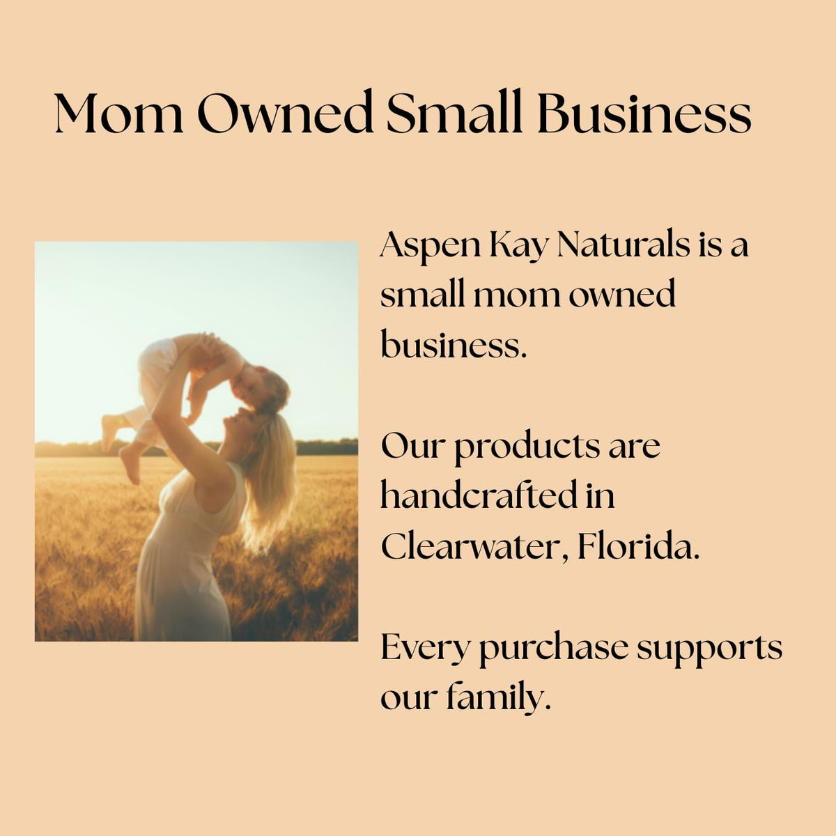 Aspen Kay Naturals back of bottle with ingredient list for informed shoppers
