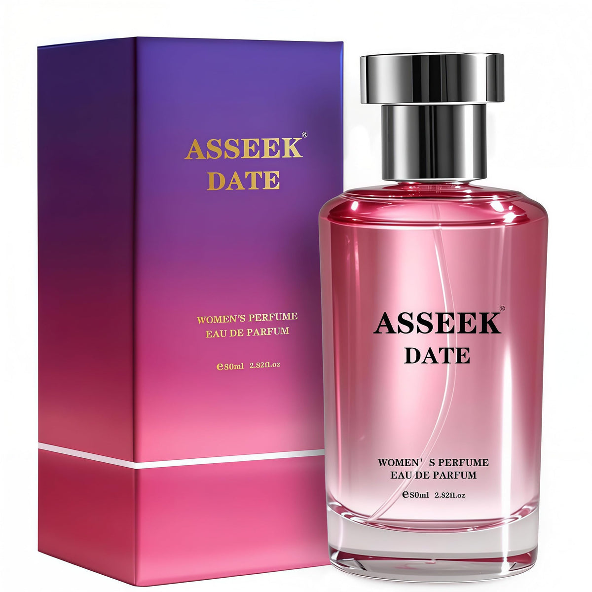 ASSEEK front view 80ml bottle showing sleek design and luxury appeal