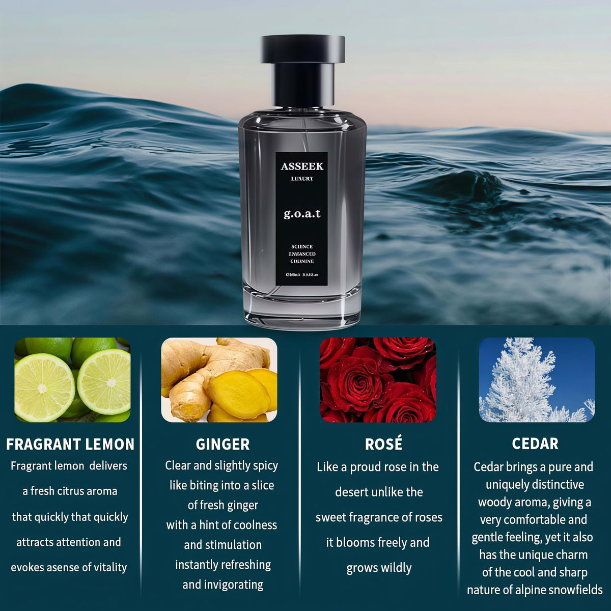 ASSEEK bottle on vanity conveying refined style and daily readiness