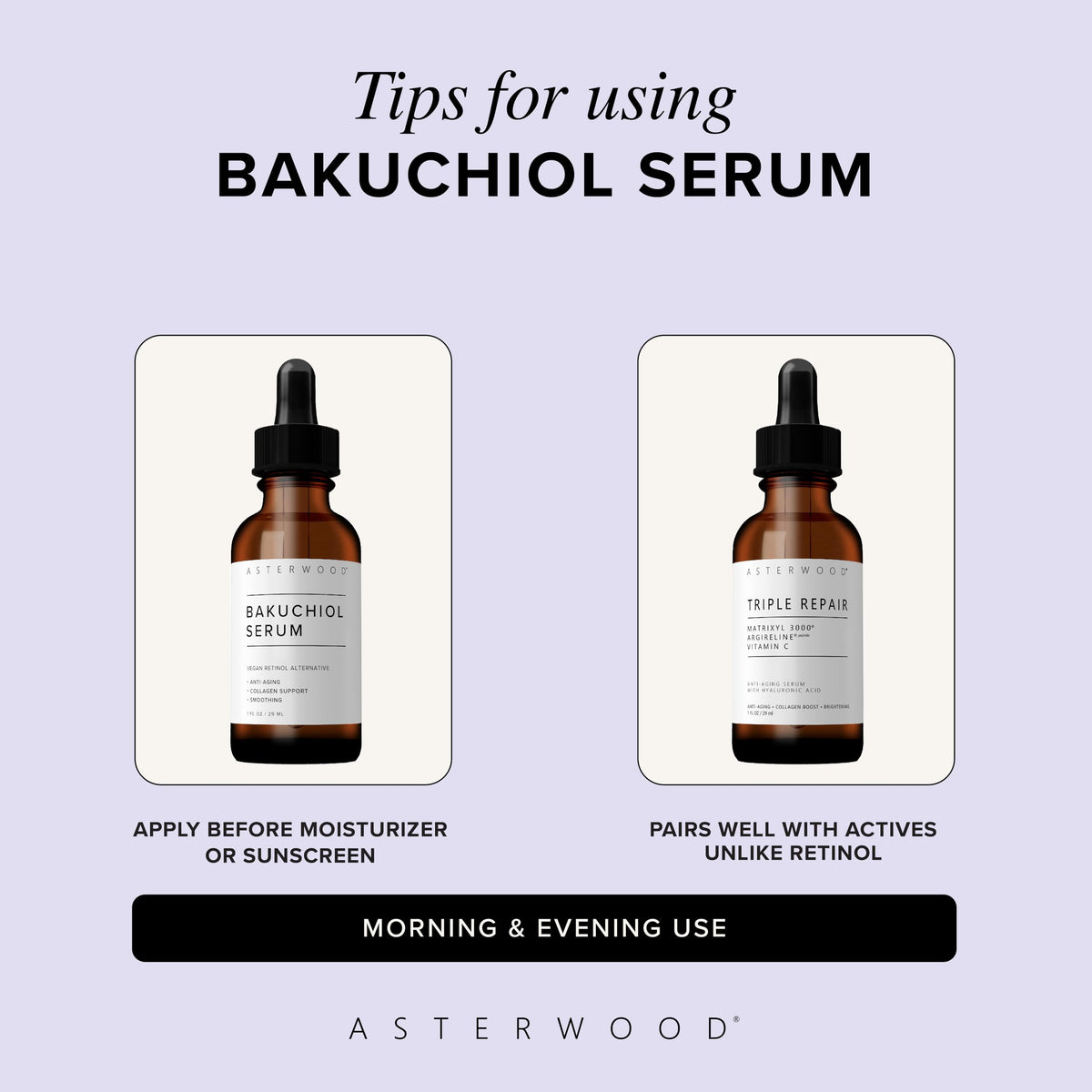 Asterwood bottle on bathroom counter in routine setting showing everyday usability