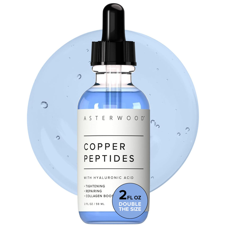 Asterwood front packaging showing bottle and brand, conveys professional skincare benefits