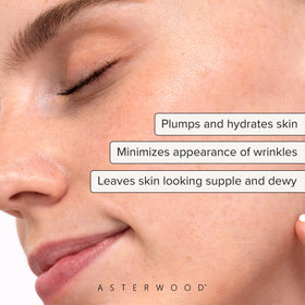 Asterwood dropper dispensing clear serum for precise, low-waste application