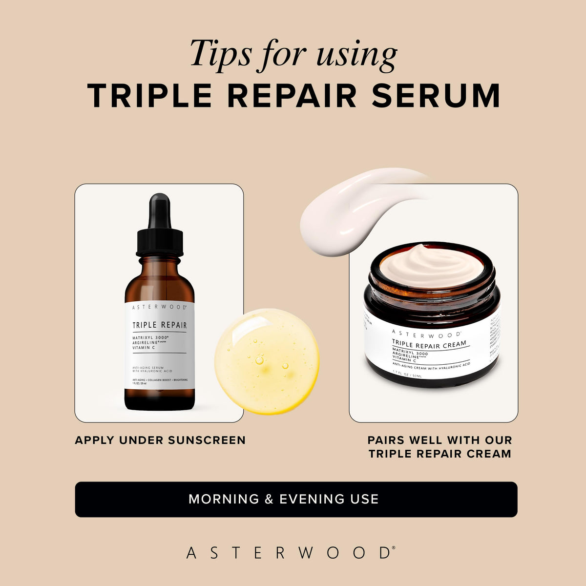 Asterwood 8 fl oz next to common object showing true size and value