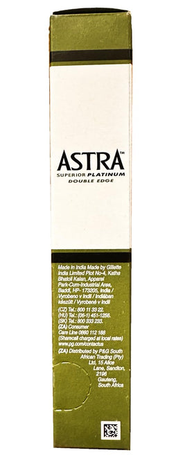 ASTRA close-up of blade edge highlighting smooth finish for reduced irritation