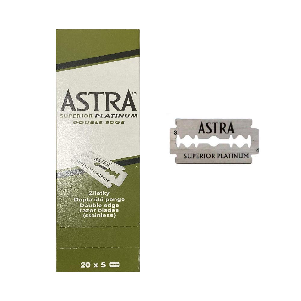 ASTRA front packaging showing 200 blades and value for regular shaving