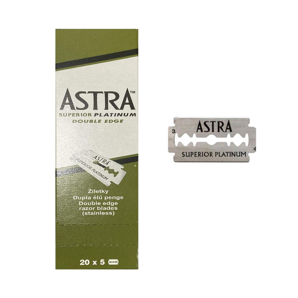 ASTRA front packaging showing 200 blades and value for regular shaving