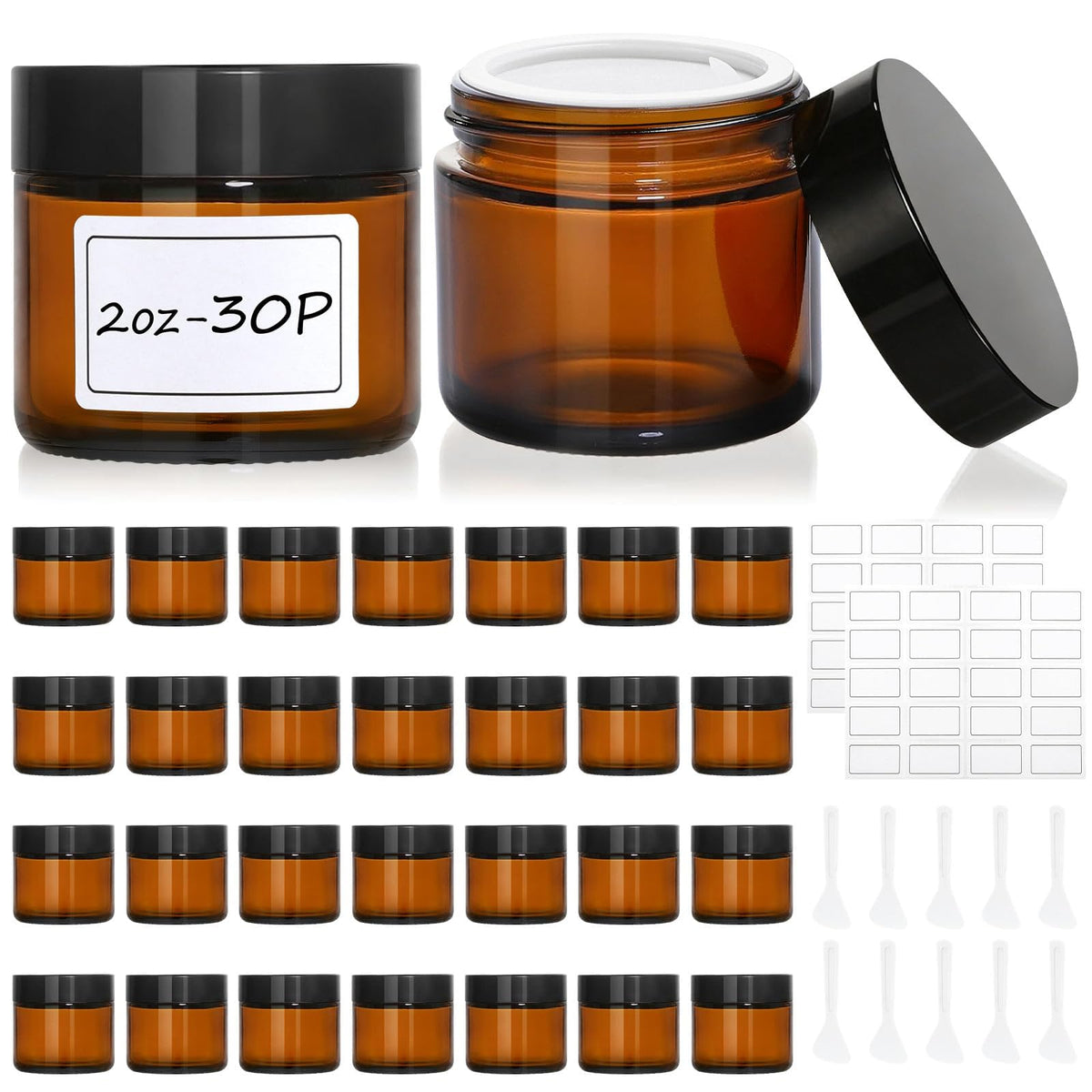 AstrivixDD front view of 30 amber jars showing full kit and instant readiness