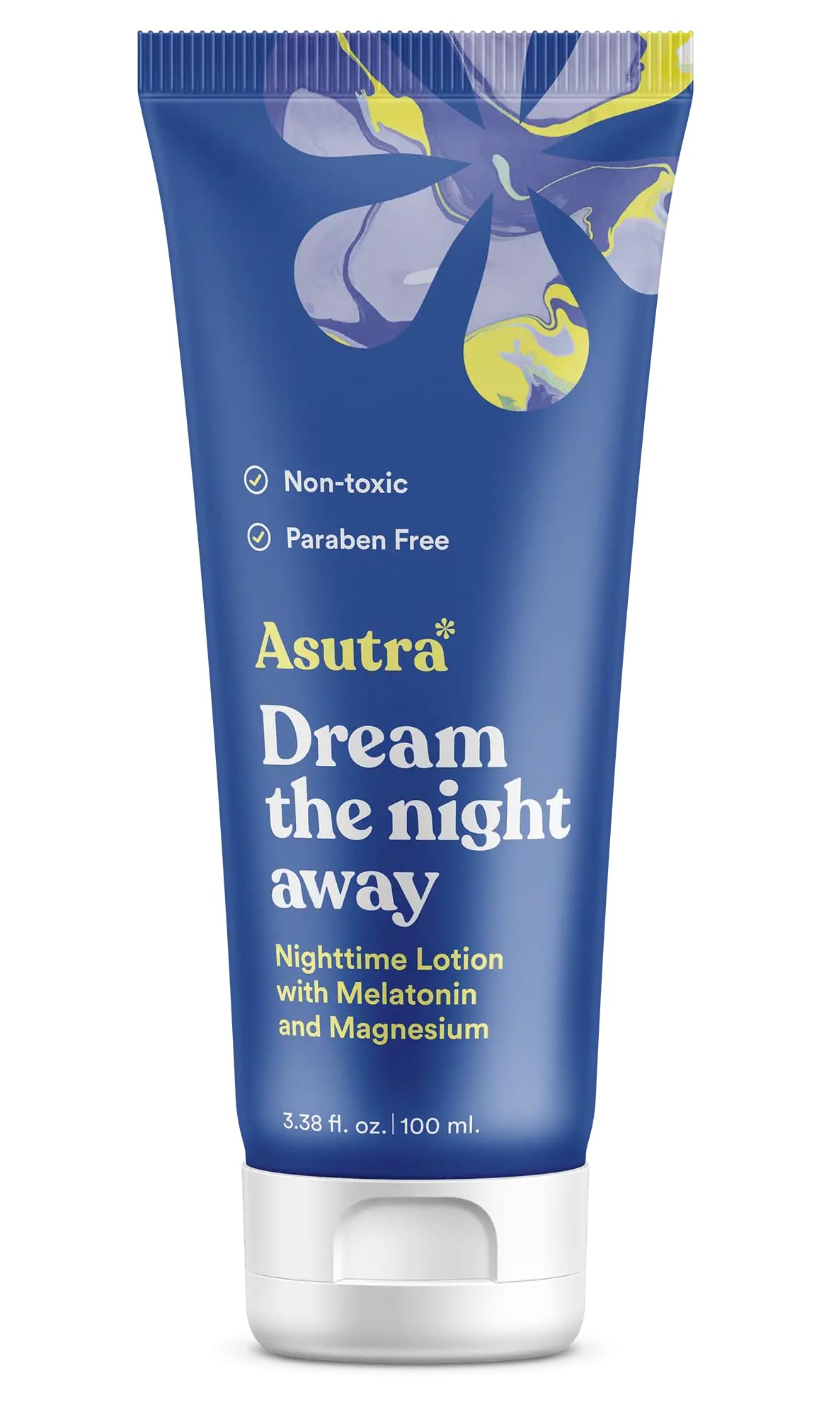 ASUTRA front bottle view showing label and calming lemongrass scent benefit