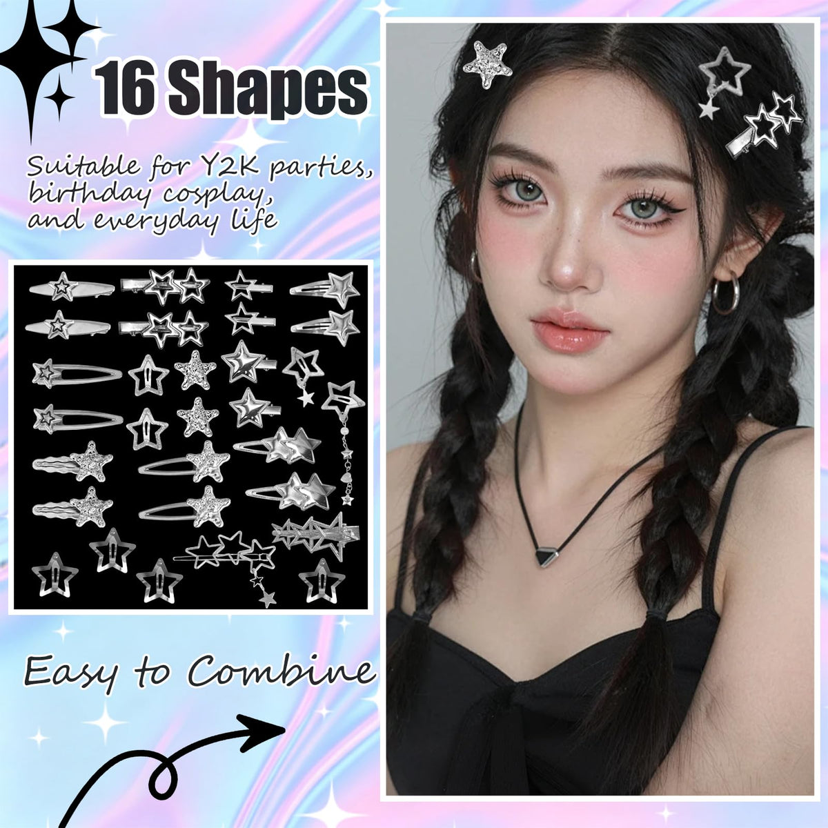 ATCCPYDM layout of 16 unique star shapes highlighting styling variety