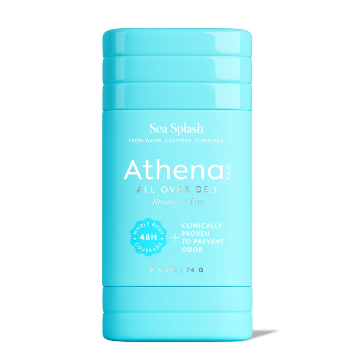 Athena Club front packaging showing stick and scent benefits