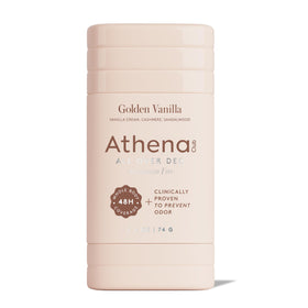 Athena Club front packaging showing clear whole-body deodorant and benefits