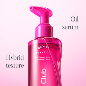 Athena Club close-up of oil texture on skin demonstrating smooth glide benefit