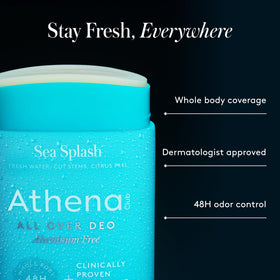 Athena Club close-up texture of stick for smooth, non-pilling application