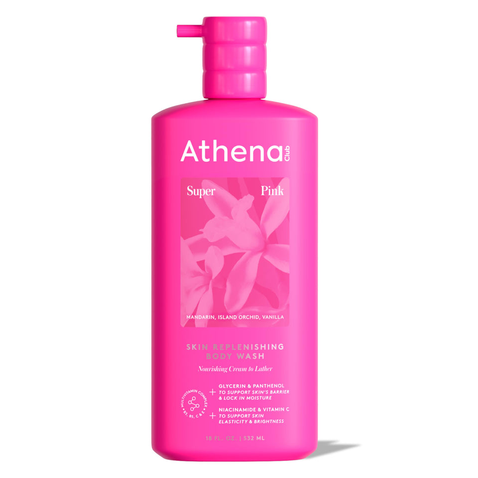 Athena Club front bottle showing label and clean design for easy selection