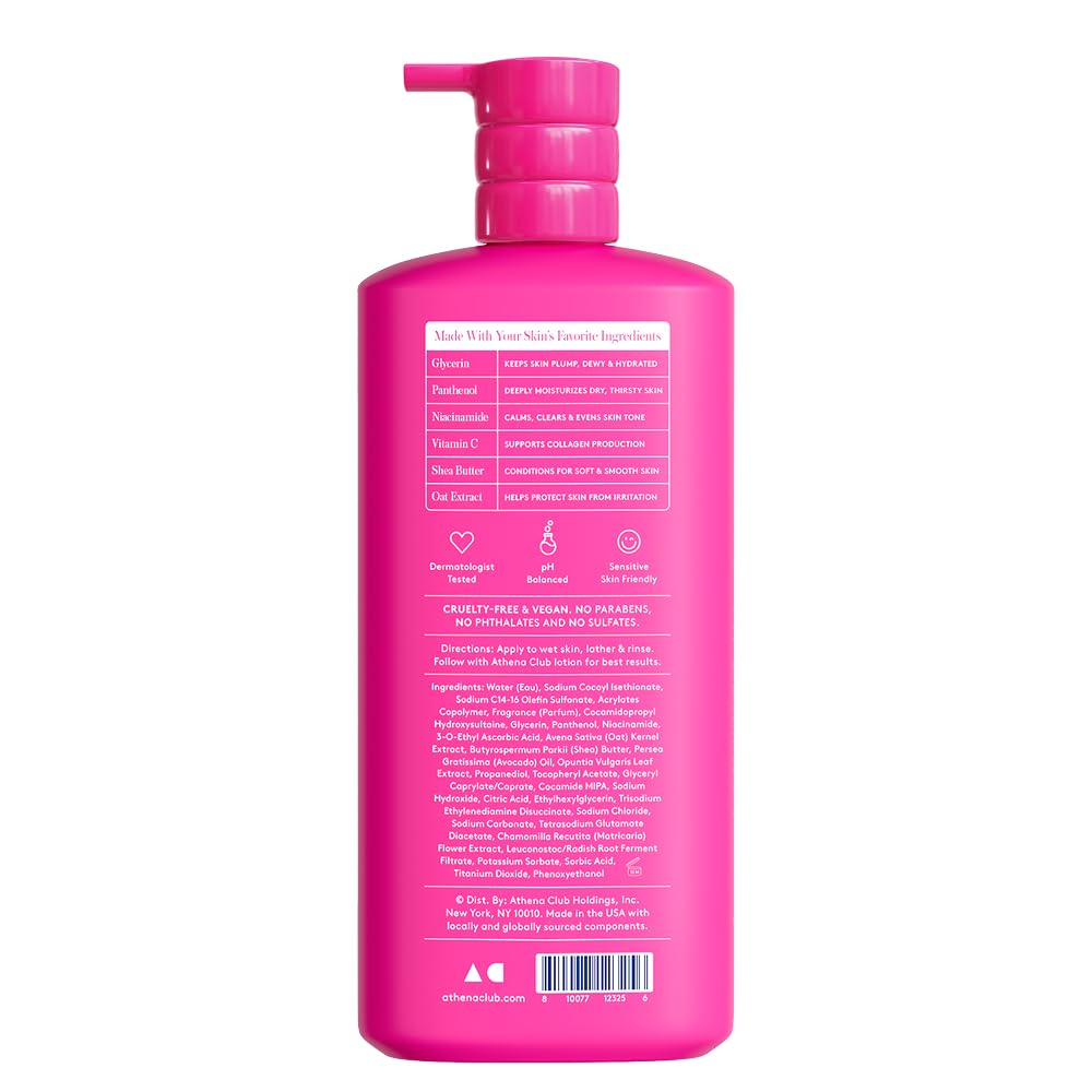 Athena Club in-shower use with person lathering showing daily routine benefit