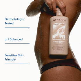 Athena Club ingredient visuals with shea butter and avocado illustrating nourishing vitamins