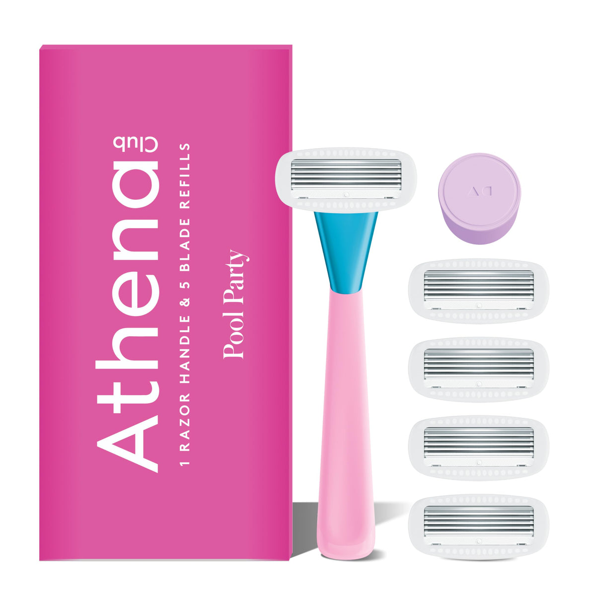 Athena Club Pool Party front packaging showing kit contents and benefit