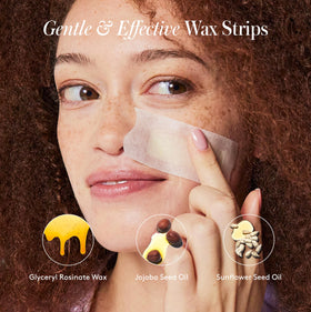 Athena Club strip being removed from upper lip demonstrating easy use