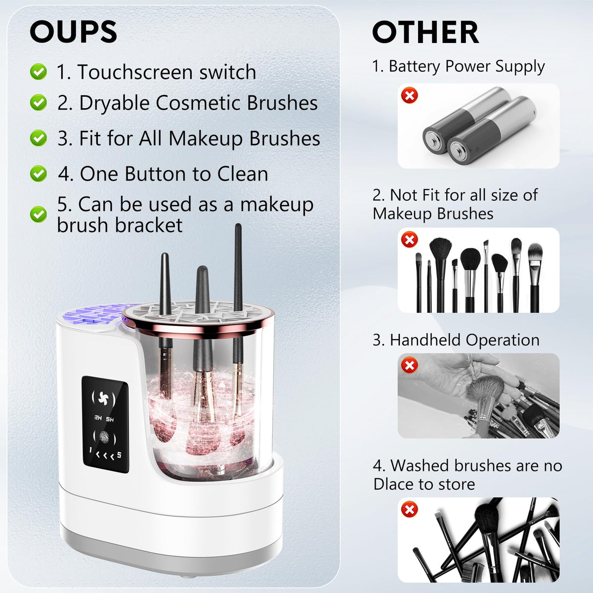 ATIDIE brush collar size comparison fitting multiple brush handles for versatility