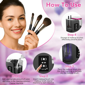 ATIDIE brush drying on the stand demonstrating gentle drying that preserves bristle shape