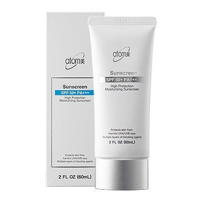 ATOMY sun cream front tube view showing SPF50+ benefit