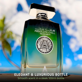 Atralia fragrance liquid on skin close-up showing clear texture and lasting feel benefit