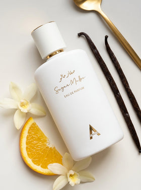 Atralia bottle angled with cap off highlighting premium finish and appeal
