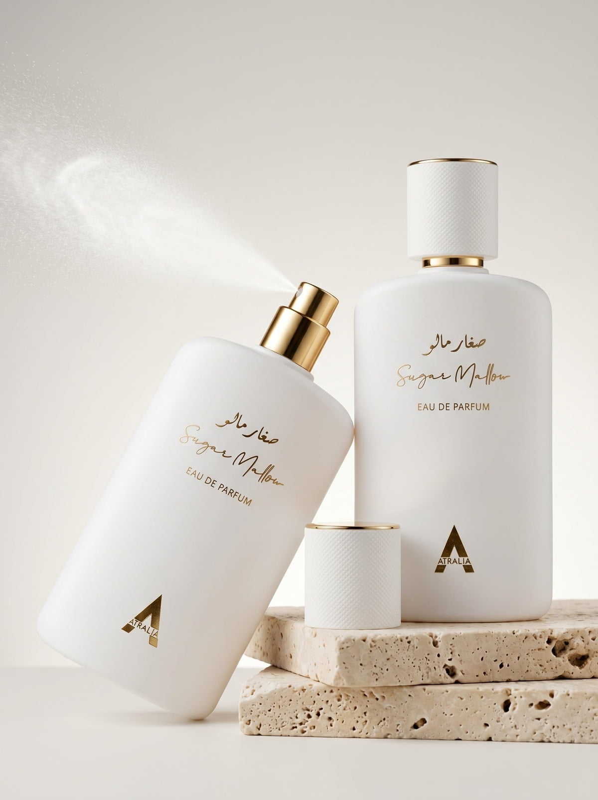 Atralia texture shot with marshmallow and vanilla conveying creamy sweetness