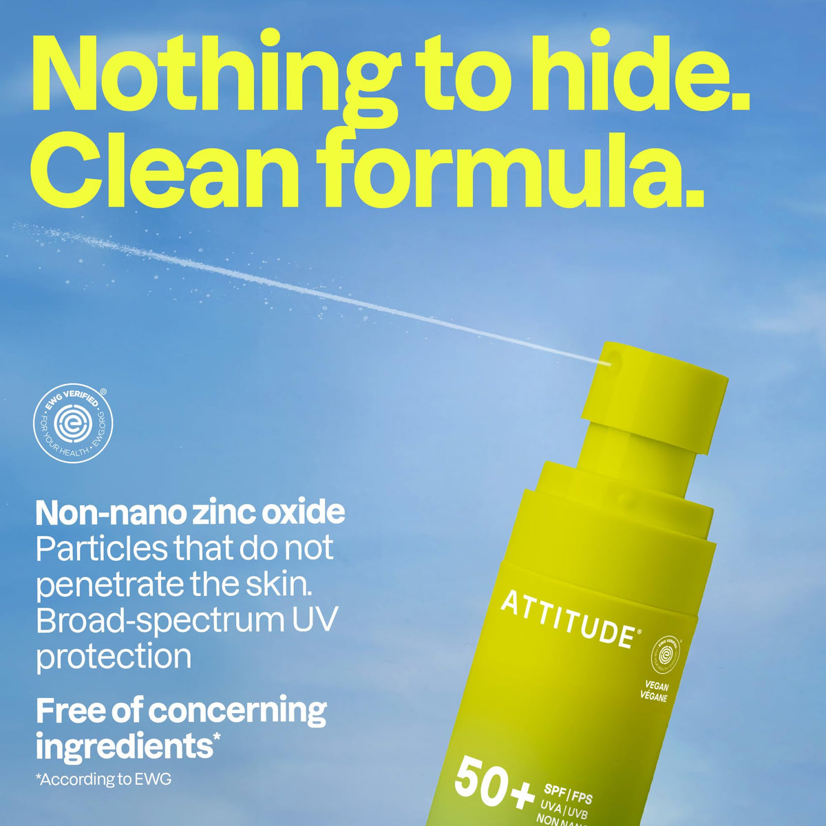 ATTITUDE sunscreen being applied on arm showing quick absorption