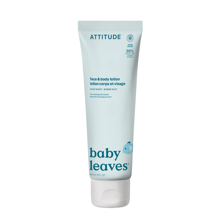 ATTITUDE baby lotion front packaging showing label and EWG Verified benefit