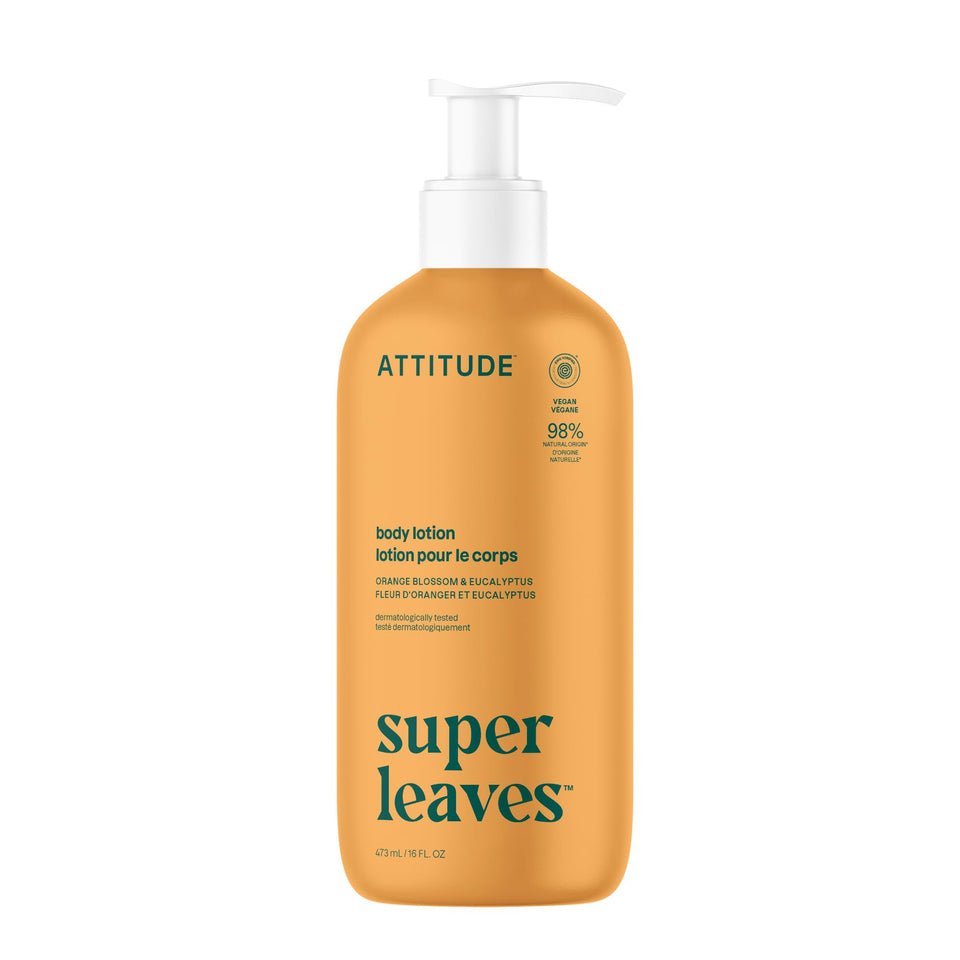 ATTITUDE front packaging showing bottle and orange blossom scent benefits