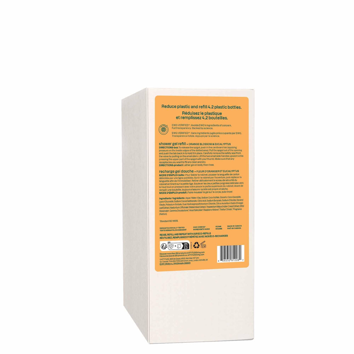 BIO SPECTRA ATTITUDE label close-up showing EWG Verified and dermatologically tested certifications for confidence