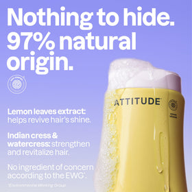 ATTITUDE pump detail for easy dispensing and mess‑free shampooing benefit