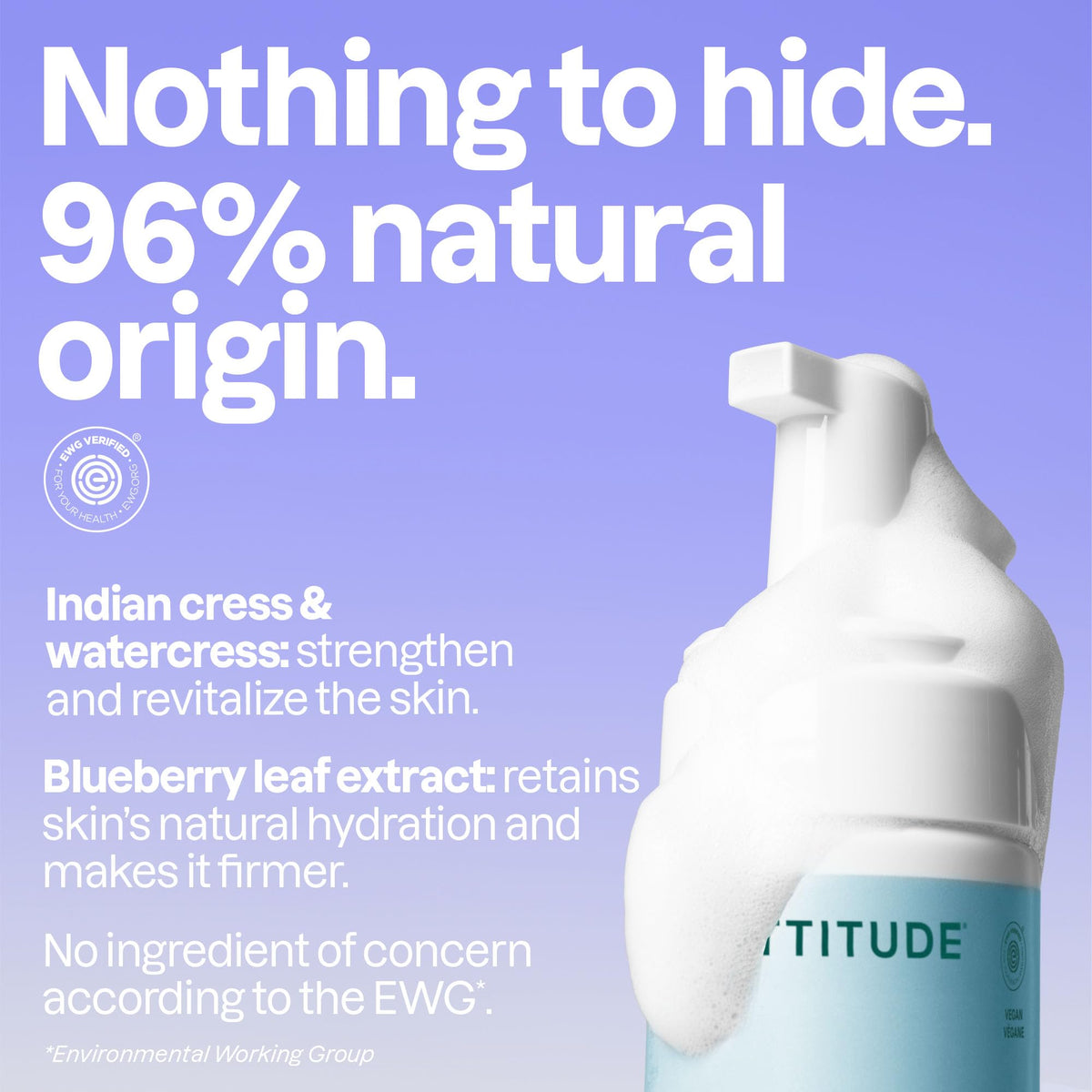 ATTITUDE close-up of foam texture illustrating lightweight lather benefit