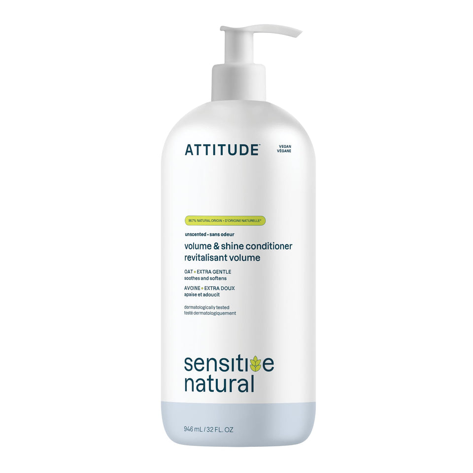 BIO SPECTRA ATTITUDE front packaging shows unscented 32 fl oz bottle and benefits
