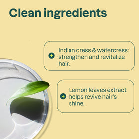 BIO SPECTRA ATTITUDE conditioner applied to hair in hand demonstrating smoothening benefit