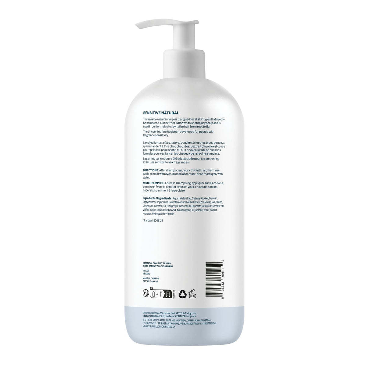 BIO SPECTRA ATTITUDE conditioner paired with matching shampoo for a complete routine