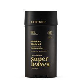 ATTITUDE front packaging showing aluminum-free formula and amber citrus benefit