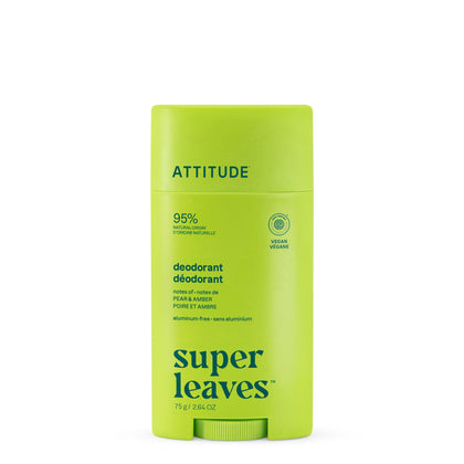 ATTITUDE front packaging showing pear and amber scent and benefits