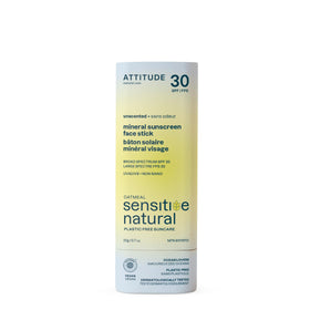 ATTITUDE face stick front packaging showing compact, travel-friendly sunscreen