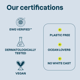 ATTITUDE face stick label close-up showing EWG Verified and ingredient clarity