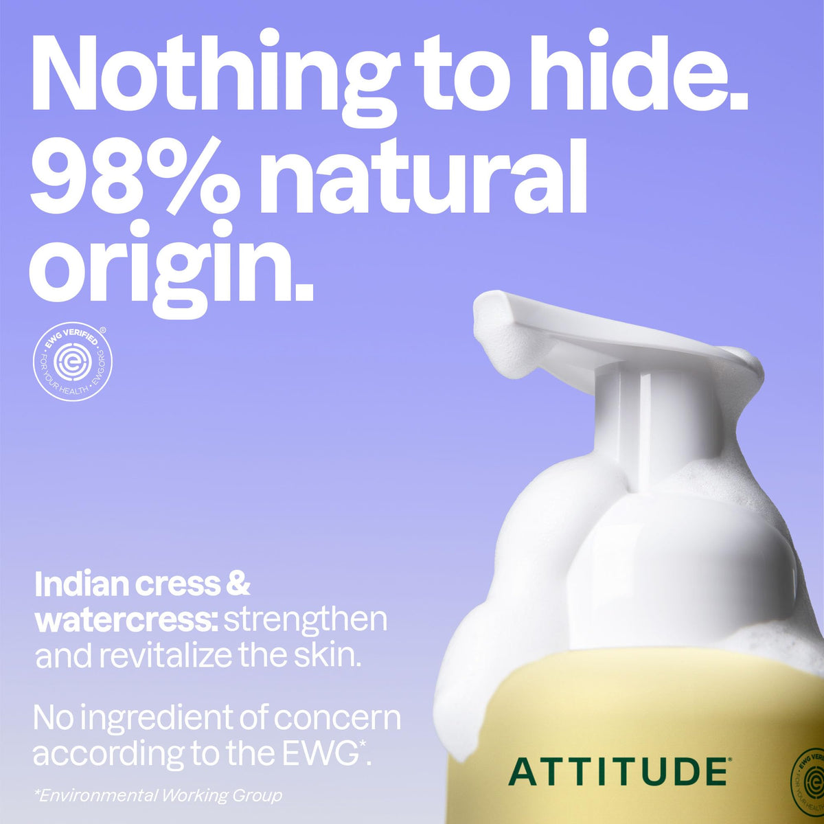 BIO SPECTRA ATTITUDE foam on hand demonstrating gentle hydration benefit