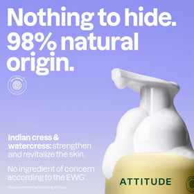 BIO SPECTRA ATTITUDE foam on hand demonstrating gentle hydration benefit