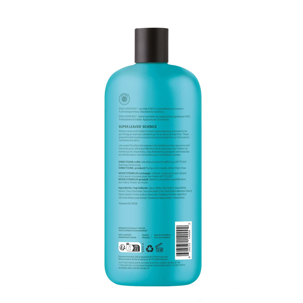 ATTITUDE bottle on bathroom counter in neutral lifestyle scene promoting calm routine