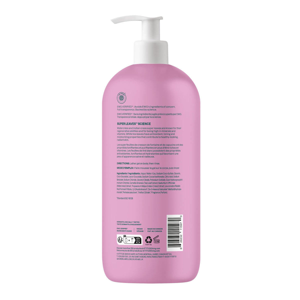 ATTITUDE fruit and tea leaves composition photo conveying fresh pear, papaya, coconut scent