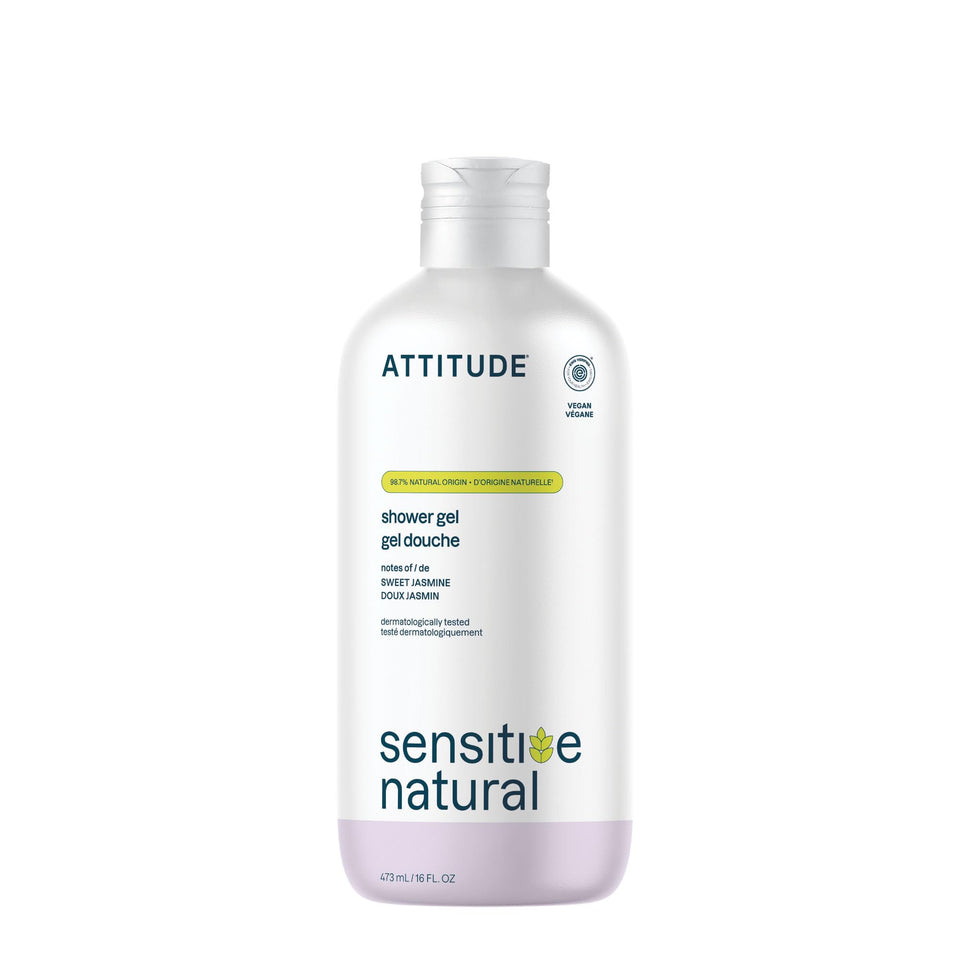 ATTITUDE front label on bottle showing product name and benefits