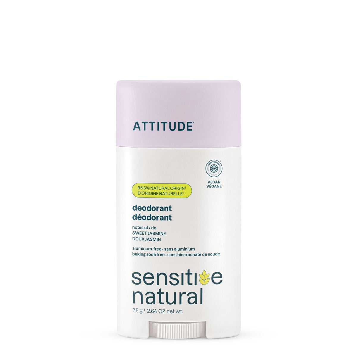 ATTITUDE front packaging stick showing clean design and ingredient callouts